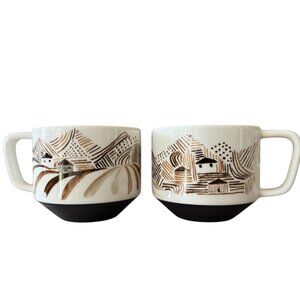 Starbucks 2014 Artisan Series Mugs Where It All Begins 12oz. 03/08 Bone China
